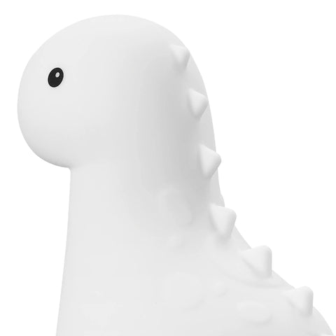 Side view of Multicolor LED Silicone Night Light Brontosaurus Tap Light For Kids Nursery Decor Rechargeable Color Changing Soft BPA Free Body Cozy Sleep Glow Bedtime Routine