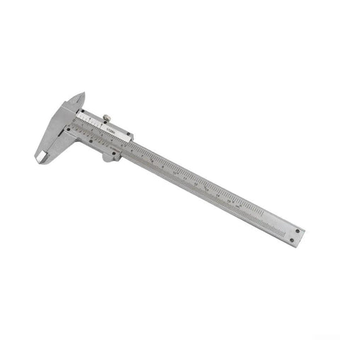 Carbon Steel Digital Caliper 0-150mm Oil Gauge showing dual reading scales and precise measurement markings.