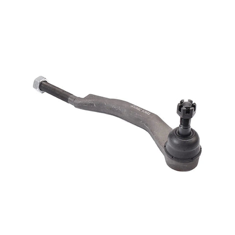 Top Shelf 2 Pack Front Outer Tie Rod Ends Featuring Pre Greased Socket Joints For Tight Steering Hookup And Hassle Free Bolt Up Swap On Chevy Buick Gmc Isuzu Suspension - single tie rod end viewed from the side with a rust-resistant steel build.