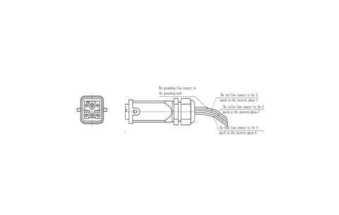 Diagram of wiring for 5.5KW CNC Spindle Motor Square Air Cooled Built For Heavy Milling ER3.2 Chuck 380V 600Hz 18000 RPM