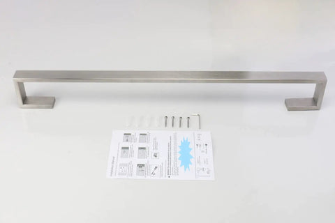 Square Base Wall Mounted Towel Rack, Heavy Duty 20 Inch Towel Bar in Brushed Nickel, SUS304 Stainless Steel with installation kit