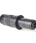 Top Shelf Black C Mount Monocular Microscope Camera Adapter Packing Ridiculously Clear Glass Optics And Smooth 180X Zoom Adjusting Wheel, showing 0.5X eyepiece.
