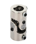 Rock Solid Chrome Steering Shaft U Joint 1 Inch Double D By 1 Inch Double D Single Universal Joint 83Mm Driveline Coupling close-up view