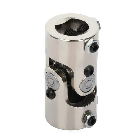 Rock Solid Chrome Steering Shaft U Joint 1 Inch Double D By 1 Inch Double D Single Universal Joint 83Mm Driveline Coupling close-up view