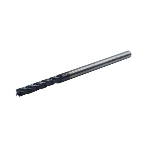 End mill, 1/8 in solid carbide, long length, 4-flute metal-cutting tool