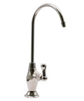 Gooseneck Cold Water Dispenser Faucet With Single Lever Handle 10 Inch Classic Brass Kitchen Faucet In Polished Nickel Finish