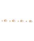 4 Pcs Dope Gold D Rings For Purses Rotatable 360 Degree Metal Hardware With Studs on white background