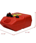 EPA Compliant Topside Marine Fuel Tank, 6 Gallons, Low Profile Design With Sight Gauge, red color, Model 620049LP