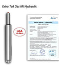 Beefy Adjustable Gas Lift Cylinder Tube For Bar Stools And Drafting Chairs Replacement Parts Heavy Duty Hydraulic Pneumatic Shock Piston With 10 Inch Lift Stroke 18 To 28 Inch Length Built To Last Supports Up To 450 Lbs alongside LGA certification document