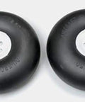 Big Wheel Set Built Tough Four And A Half Inch Diameter Inflatable Tires With Positive Seal Valves, side view, 2 pack