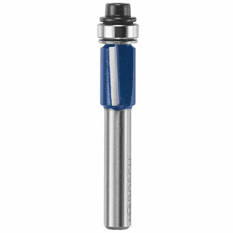 Carbide Tipped 2 Flute Flush Trim Bit, 3/8 In Shank By 1/2 In Cutting Diameter, Ideal For Laminates And Veneers, Micrograin Carbide Tips