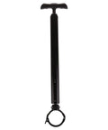 Adjustable Handlebar Armrest And Extend Rod For 6.5 7 And 10 Inch Electric Scooters, black vertical tube with clamp attachment.