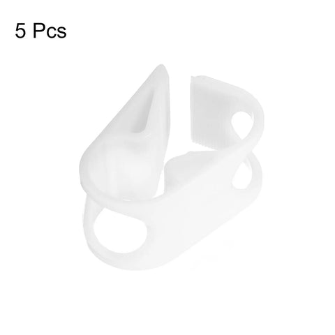 Adjustable Tubing Clamps For 1/2 To 3/4 Inch Tubing 5 Pack Dope Lab Grade Hose Clamps in PP Material, side angle view.