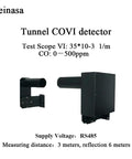 Heavy Duty Tunnel Co And Visibility Detector Beefed Up Industrial Air Quality Monitor With Rs485 Digital Interface side view with mounting bracket