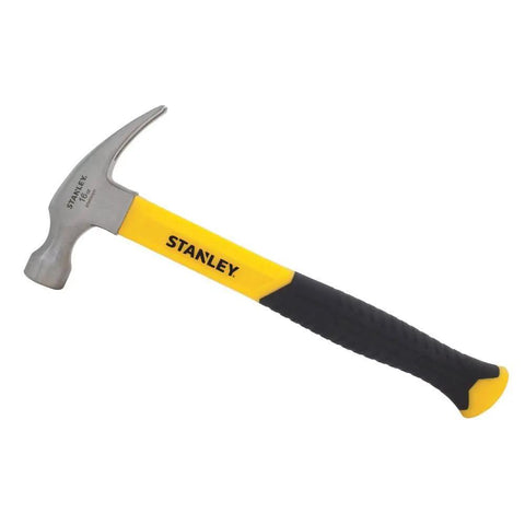 16 Oz Rip Claw Fiberglass Hammer with Vibration Reducing Handle Forged High Carbon Steel Head Rim Tempered for Less Chipping Durable Carpenter Tool