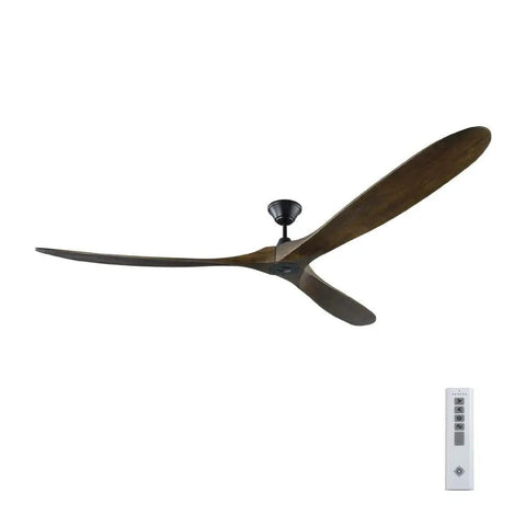 Modern 3 Blade Ceiling Fan With Wireless Remote And Straight Up Smooth Airflow Powered By An Energy Smart Dc Motor Spanning 88 Inches Wide with dark blades