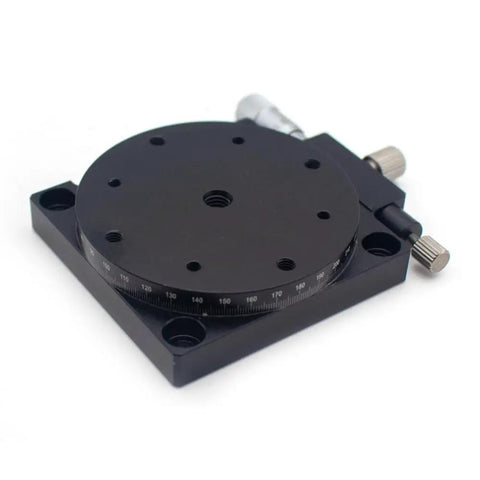R-Axis Rotary Stage with 360-Degree Coarse Rotation and Fine-Tune Range of Five Degrees Through a Micrometer Drive on Crossed-Roller RS60-L
