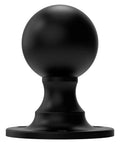 Black Decorative Knob Pull For Gates, Sheds And Exterior Doors With DIY Friendly Mounting Hardware, Durable All Weather Black Finish, Fixed Mount