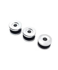 Must-Have Motorcycle Exhaust Hanger Bushing Suspension Cushion Kit For KTM SXF XCF 250 350 450 RC4 Models Year 2019 To 2023 Ultimate Vibration Dampening Pad Replacement Part That Kills Noise And Keeps You Cruising Smooth Like A Boss. silver metal and rubber exhaust hanger bushings