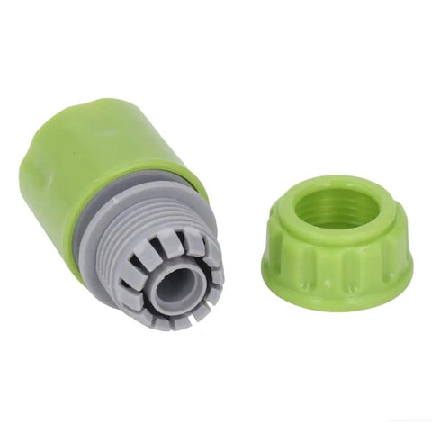 Sturdy G1/2 Garden Hose Quick Connectors Kit Made From Durable ABS Plastic For Easy Irrigation, Watering, And Hose Repair With Super Simple Plug In Joint Connections You Will Love. G1/2 ABS plastic green hose connector and threaded nut, 10mm irrigation fitting