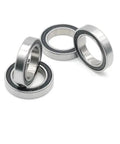 Set of 10 Pro-Grade Thin-Wall Deep Groove Ball Bearings With Rubber Seals and Covers, 15 x 24 x 7 mm, 63802ZZ and 63802-2RS