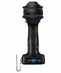 Back view of GSR18V-975CN 18V Brushless Drill Driver Bare Tool showing grip handle and metal clip for heavy duty drilling.