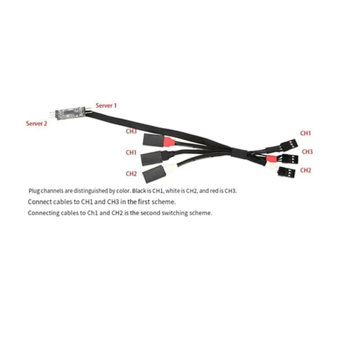 Four Wheel Steering 4WS Control Board And Servo Cable Upgrade Kit For 1 24 SCX24 1 10 DVC10 1 18 TX4M Black wiring diagram