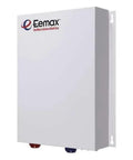 Commercial Grade 18KW 240V Electric Tankless Water Heater Instant Endless Hot Water No Sweat Setup Straight Up Reliable For Single Point Use Jobs Smooth Operation mounted on a wall.