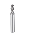 End mill cutter, 4-flute HSS straight, CNC router bit, 9x10x22mm, side view