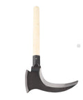 Heavy Duty Weeding Sickle With Wooden Handle, High Manganese Steel Garden Tool, Double Blade Scythe For Lawn Care