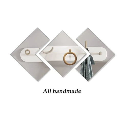Heavy Duty Wrought Iron Wall Coat Hooks With Zero Hassle Setup For Bedroom And Entryway Modern Five Arm Rack with handmade details.