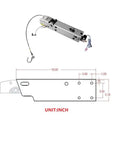 DLFZWB 7,500 lb A-60 tandem hydraulic disc brake actuator, inner slide trailer coupling with wiring harness