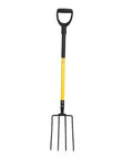 Long Handle Garden Spading Fork With Y Grip 4 Tine Metal Digging Fork For Gardening And Composting Durable Yard Work Buddy 46 Inch Length