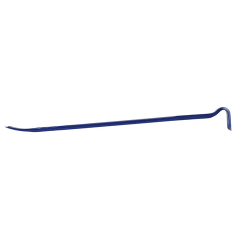 Heavy Duty 42 Inch Steel Wrecking Bar With Rounded 90 Degree End, Nail Pullers, Tri-Lobe Grip for Comfort, Beveled Prying Tips