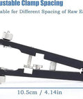 All-In-One Watch Spring Bar Removal Tool Set With Pliers And V Type Pins, adjustable clamp spacing, black, 10.5cm size