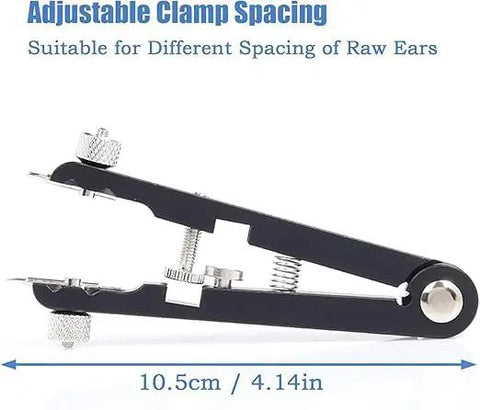 All-In-One Watch Spring Bar Removal Tool Set With Pliers And V Type Pins, adjustable clamp spacing, black, 10.5cm size