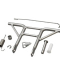 Heavy Duty Outboard Motor Receiver Assembly Fits 40HP And F25 Models Perfect For Boats Need Reliable Shifting Fixes With Solid Material Built Tough For Marine Use And Easy Install In Your Garage Today. silver metal outboard shift receiver assembly kit with spring and pins