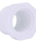 PVC Reducer Bushing Mpt To Fpt 2 Inch By 1-1/4 Inch White Schedule 40 Plumbing Fittings For Potable Water And Irrigation Solvent Cement Ready No Special Tools Needed, white threaded reducer bushing