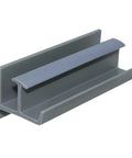 Gray Sliding Shower Door Bottom Guide With Slick Roller Track For Standard Glass Doors Up To Five Sixteenth Inch Thickness. PVC material.
