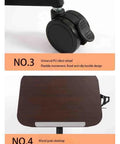 Adjustable Height Standing Desk With Tilt Top Design Foldable Computer Workstation Ergonomic Home Office Table showcasing silent wheels and wood grain desktop.