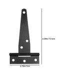 8 Piece Galvanized Zinc Alloy Heavy Duty T Strap Gate Hinges With Triangular Support For Barn Doors Outdoor Wood Fences And Shed Doors