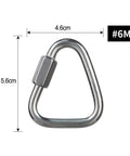 Stainless Steel Carabiner Heavy Duty Safety Lock For Climbing Caving Rappelling Firefighting Rescue And Industrial Rigging Up To 60kN Load Capacity 6mm