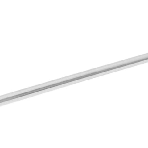 50 Pack Slatwall Hooks With Flat Tips For Pegboard And Slotted Panels, close-up of single iron hook against white background.