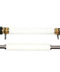 Top Shelf Platen Roller Kit For Thermal Label Printers Built Like A Tank Gonna Run Flawless Zero Sweat Swaps Premium Media Transport For Zt200 Series 203Dpi 300Dpi Models P1037974028 showing white rollers with metal ends.