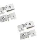 Heavy Duty Frameless Glass Door Hinges For 6mm Cabinets Showers And Bookshelves With TPE Washers Rustproof Galvanized Alloy hardware set