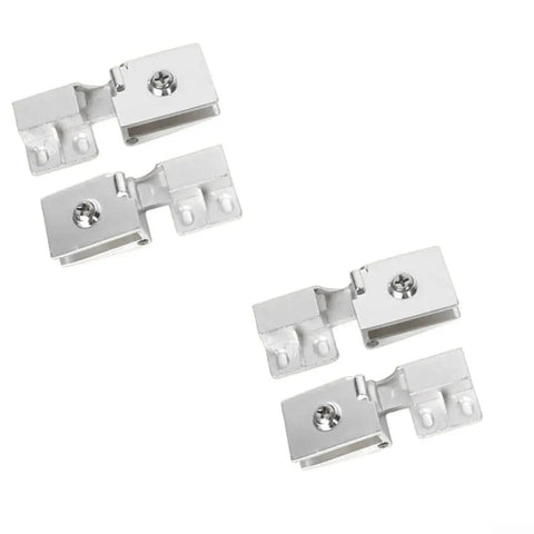 Heavy Duty Frameless Glass Door Hinges For 6mm Cabinets Showers And Bookshelves With TPE Washers Rustproof Galvanized Alloy hardware set