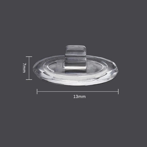 Slide Right In Nose Pads 5 Pairs Ultra Smooth Silicone Glasses Replacement anti-slip oval nose cushion 13mm x 7mm size.