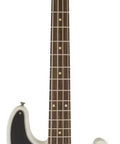 Mike Dirnt Roadworn Precision Bass RW White Blonde With Classic 51 And 55 P Bass Styling Modern Punk Pop Tone From Custom 59 Split Single Coil Nitrocellulose Road Worn Finish Hardshell Case Included, white blonde P bass front view