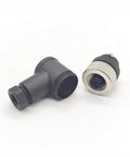 M12 5 Pin Female Connector A Code Industrial Circular IP67 Right Angle Plug And Play Field Wireable Sensor Adapter