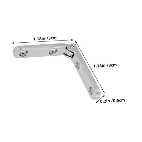 Zinc Alloy Miniature Jewelry Box Hinges 12 Pack 90 Degree Folding Chest Hinges For Small Cabinets And Jewelry Boxes DIY Furniture Projects Durable Cabinet Hardware Set For Crafts And Repairs HONMEET 90-degree hinge close-up